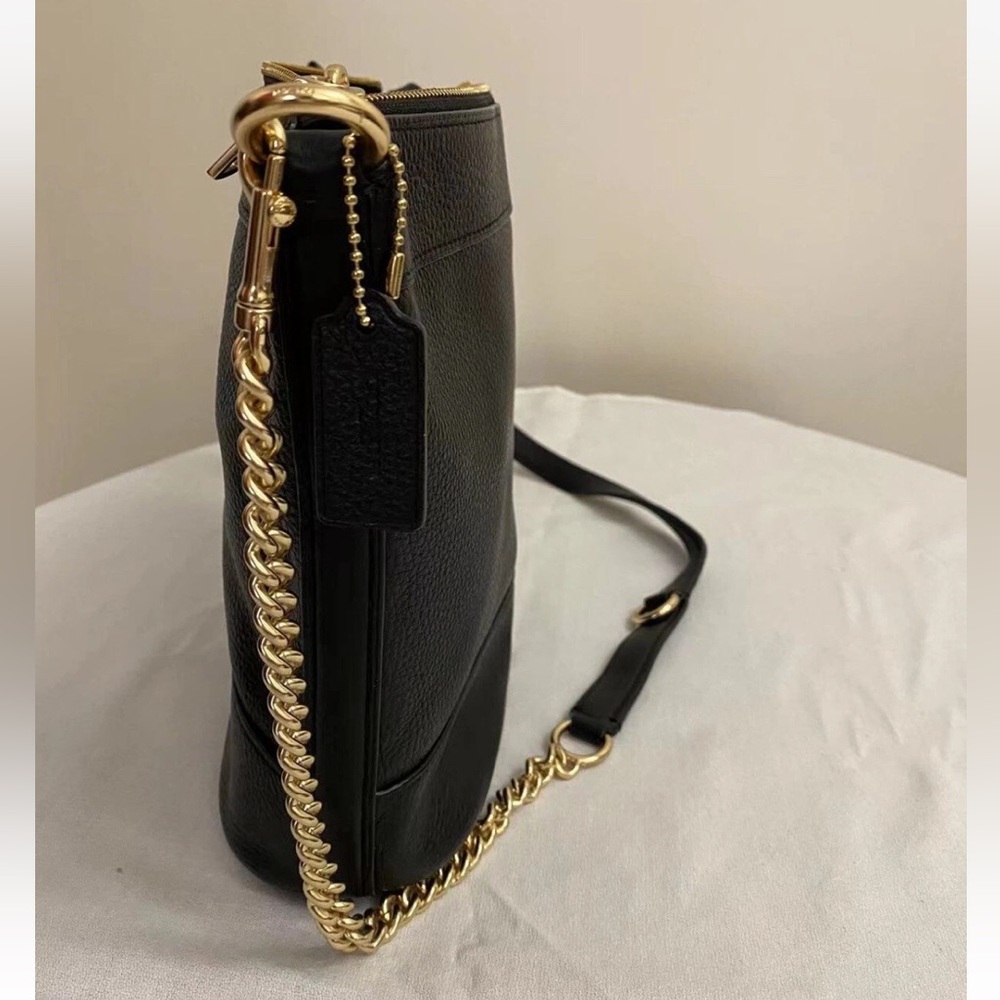 New Coach F76668 Leather Paxton Duffle Crossbody Bag in Black $328 - Picture 3 of 4